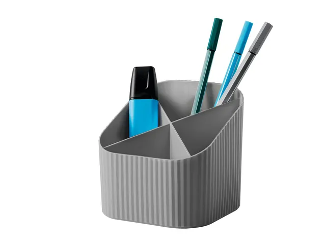 Pot à crayons Han Re-loop 4 compartiments Gris