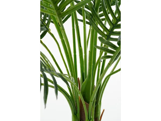 Kunstplant Mica Areca palm in pot groen 120x140cm