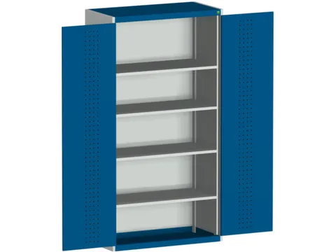 kast met geperforeerde platen,HxBxD 2000x1050x650mm,4xStalen bodem