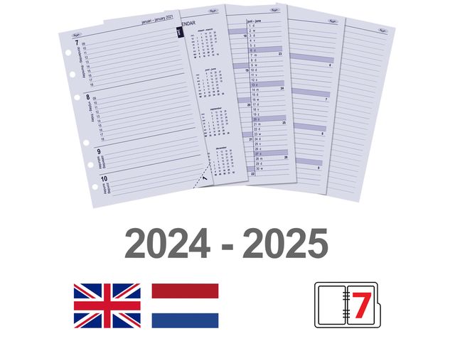 Recharge Agenda 2024 FILOFAX organiseur A4 - 1 jour par page