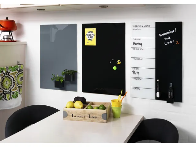 Glasmagneetbord Naga 40x60cm grijs