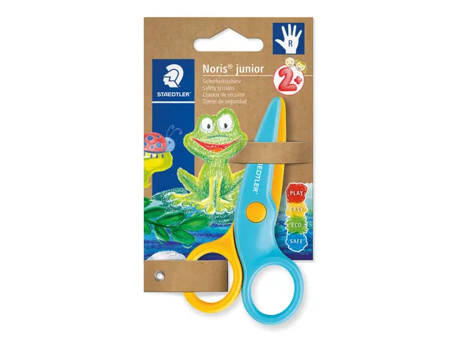 Noris Junior peuterschaar rechtshandig geel/blauw