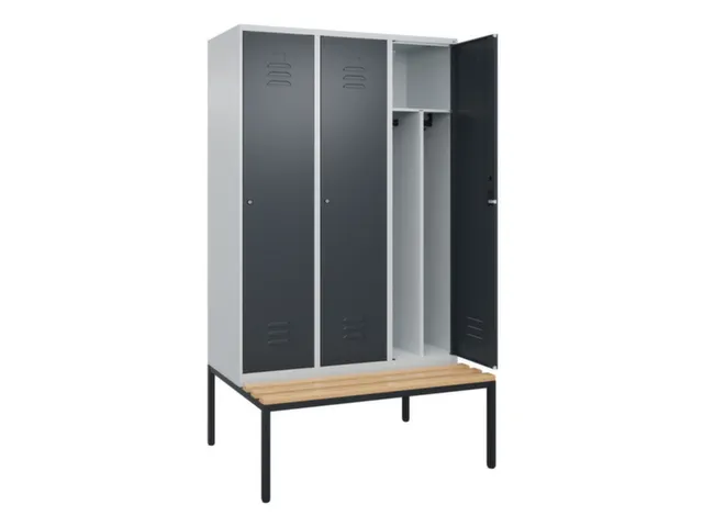 locker voor scheiding van kleding,HxBxD 2120x1200x815mm,3vak