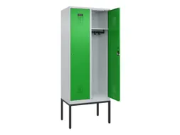 locker,HxBxD 2120x800x500mm,2vak,vak B 400mm,cil.-slot,voetonderstel