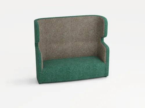 Sofa 2-Zits Geluidabsorberend Stof Turkoois/beige 1330x1570x760mm
