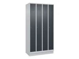 locker,HxBxD 1950x1000x500mm,4vak,vak B 250mm,cil.-slot,sokkel