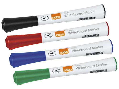 Viltstift Nobo Whiteboard Glide Rond Assorti 1mm Blister à 4st