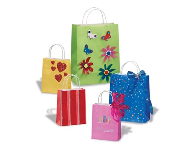 Folia Papieren Kraftzak 18x21cm geassorteerde kleuren 7 stuks