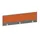 baliepaneel v. bureau aanbouw achter B 1600mm MS-donkergrijs beige