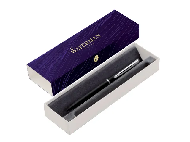 Balpen Waterman Allure Black lacquer CT Medium Blauwe inkt