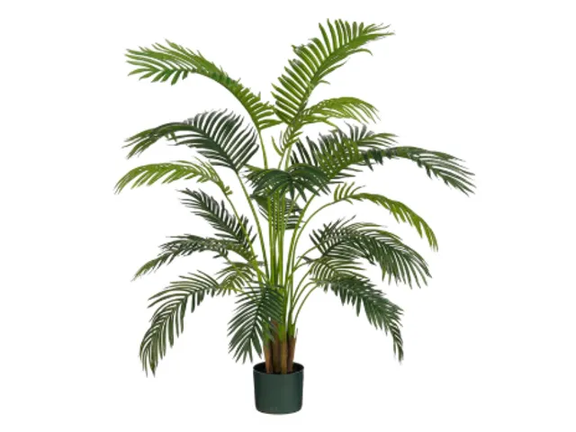 Kunstplant Mica Areca palm in pot groen 120x140cm