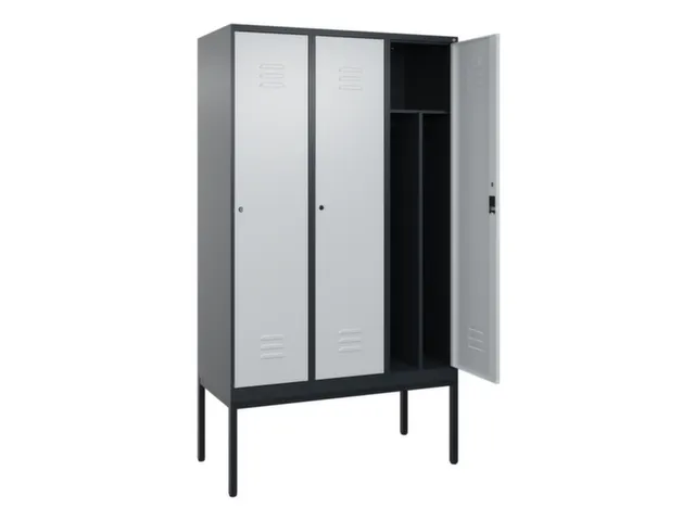 locker voor scheiding van kleding,HxBxD 2120x1200x500mm,3vak