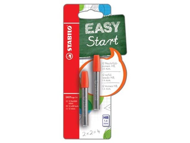 EASYergo potloodstift 1,4mm 2 kokers van 6mines | VulpotlodenWinkel.nl