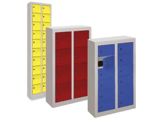 lockerkast,HxBxD 778x225x200mm,1x4vakken,RAL7035,front RAL3000 - 1