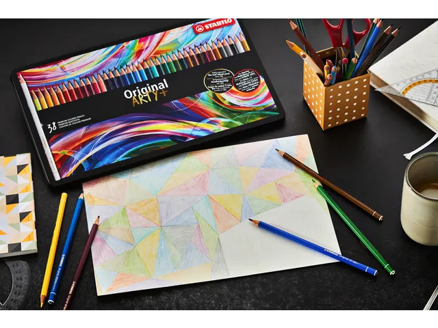 Kleurpotloden STABILO 8778 Original Arty assorti blik à 38 stuks