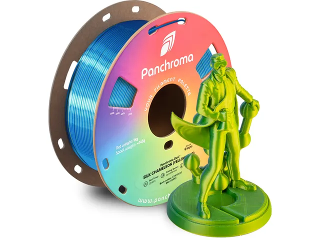 PLA Dual Silk 1,75mm geel-blauw 1kg Panchroma 3D Filament
