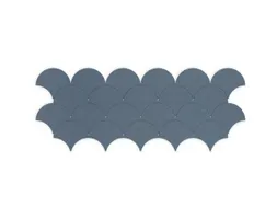 Akoestische PET-vilt Japanse Golf tegels blauw 30x26cm 22 stuks
