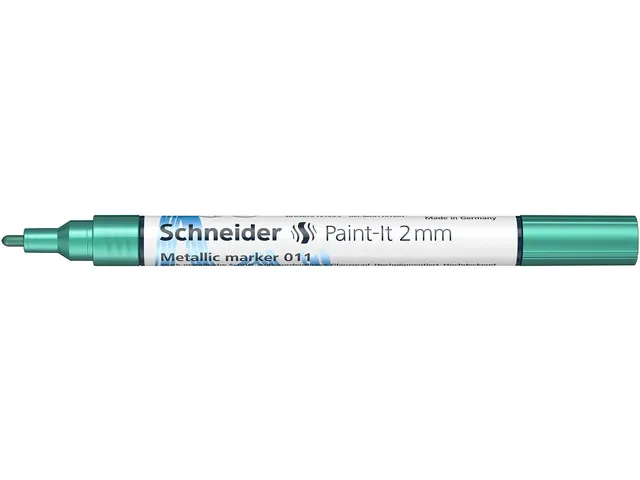 Metallic marker Schneider Paint-It 011 2mm groen metallic