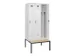 locker met bank,voor scheiding van kleding,HxBxD 2120x900x815mm,3vak