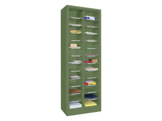 Postsorteerkast Zonder Deuren HxBxD 1950x640x400mm 2x13 Vakken Ral6011 - 1
