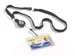 Lacet textile 10 avec enrouleur et attache mousqueton noir