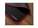 Tapis De Bureau Et Tapis De Souris, Ft 90 X 40 Cm, Noir Avec Bord Roug