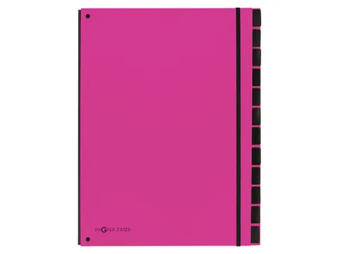 Sorteermap Pagna Trend 12 vaks A4 Pp Donkerroze