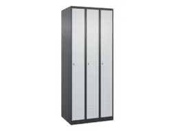 locker,HxBxD 1850x750x500mm,3vak,vak B 250mm,cil.-slot,staand op vloer