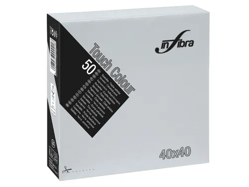 Infibra Servet I-0719 40x40cm 1/4 Vouw 2-laags Grijs 1200 Stuks
