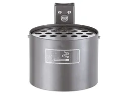 Asbak 4 liter HxØ 135x200mm Wandmontage Rond Antraciet