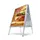 Stoepbord 50x70cm Design Zilver Rechte Hoek 32mm