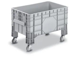 Maxi-Container 220 liter 670x640x1020mm Pe Gesloten Grijs - 1