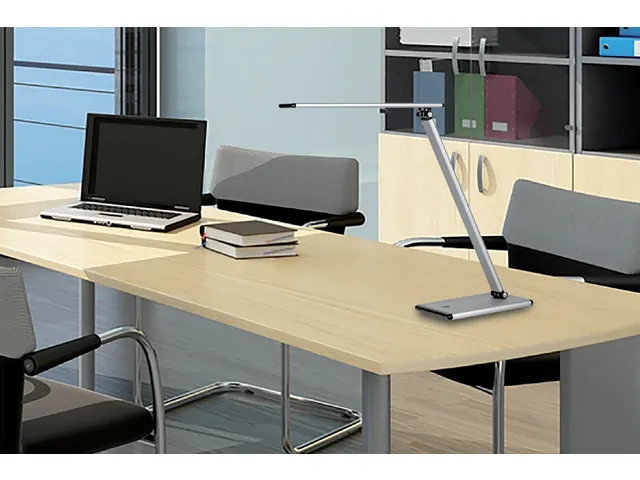 Bureaulamp Unilux Terra led aluminium grijs