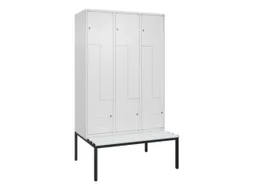 Z-garderobekast,HxBxD 2120x1200x815mm,6vak,vak B 400mm,cil.-slot