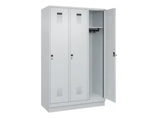 locker,HxBxD 1950x1200x500mm,3vak,vak B 400mm,draaigrendel,sokkel - 2
