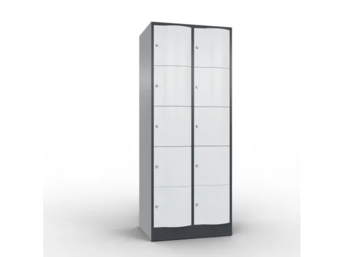 lockerkast cil.slot 1950x770x640mm 2x5 vakken RAL7021 front RAL7035