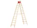 Escabeau double côté 2x 12 échelons Longueur 3,48m Bois