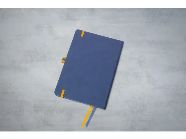 Cahier Linescape A5 bleu ligné couverture rigide
