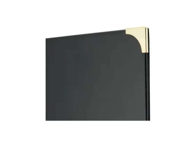 Menukaart Securit a4 4 tas zwart lederlook