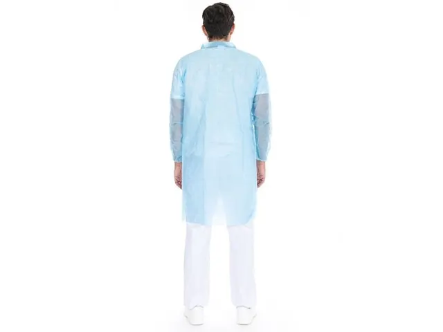Hygonorm 27436 Bezoekersjassen met drukknopen PP Blauw maat L
