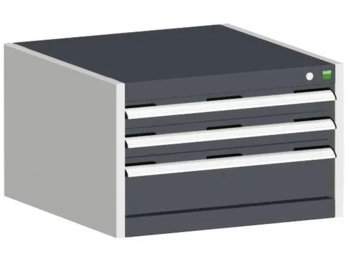 ladekast HxBxD 400x650x525mm 3laden RAL7035 front RAL7016