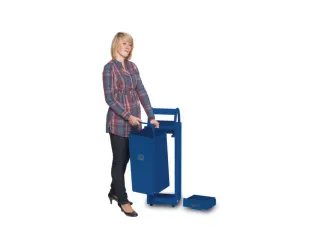 Combi-Asbak 5/35 liter 960x300x250 Blauw Overkapping Verzinkt - 4