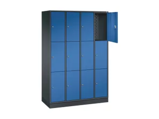 lockerkast,HxBxD 1950x1220x500mm,4x3vakken,cil.-slot,sokkel - 1