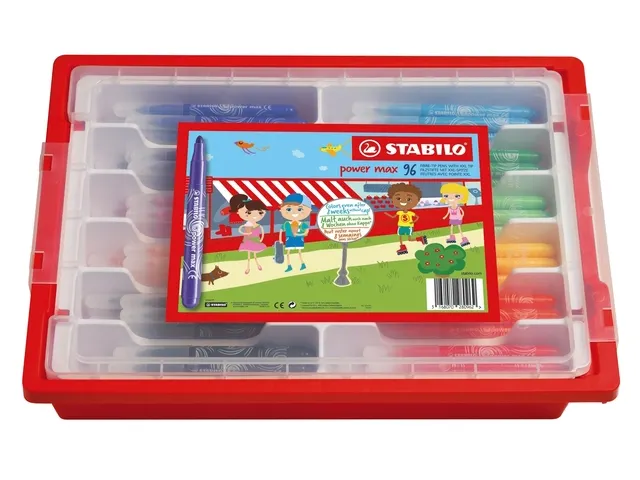 Viltstift STABILO power Max 980 XL assorti classpack à 96 stuks