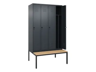 locker voor scheiding van kleding,HxBxD 2120x1200x815mm,4vak - 2