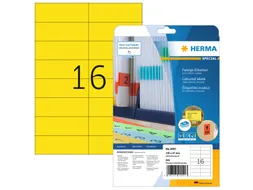 HERMA 4551 Verwijderbare etiketten A4 105x37mm Geel 320 stuks