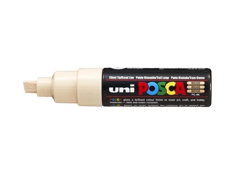 Verfstift Posca PC8K Brede punt 8mm schuin beige