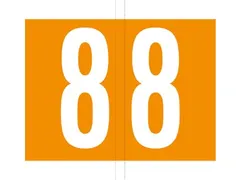 Jalema codetab 8 Oranje gelamineerd, rol van 500 tabs