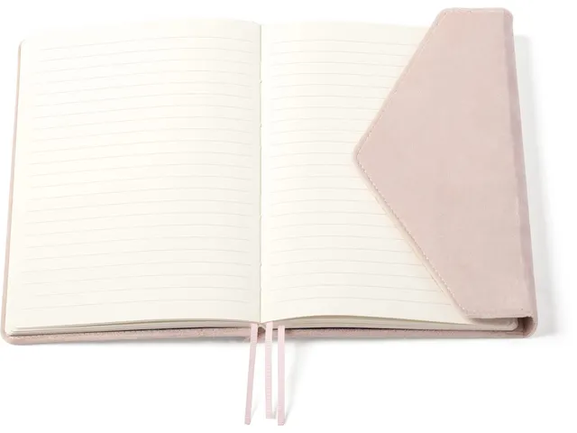 Carnet de notes enveloppe ligné rose 15x20cm