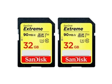 Extreme 32GB SDHC Memory Card 2-Pack 10